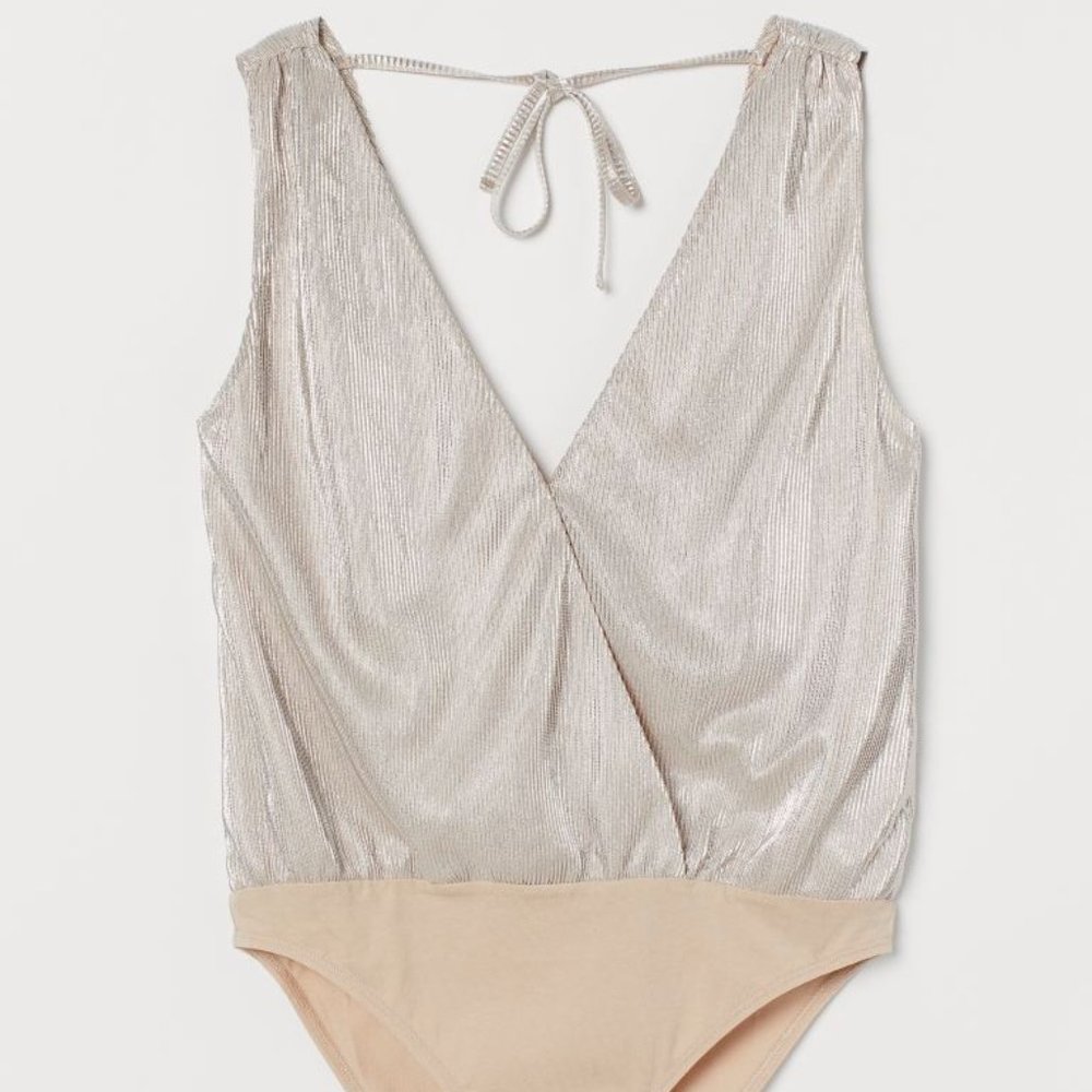 H&M Silver Bodysuit